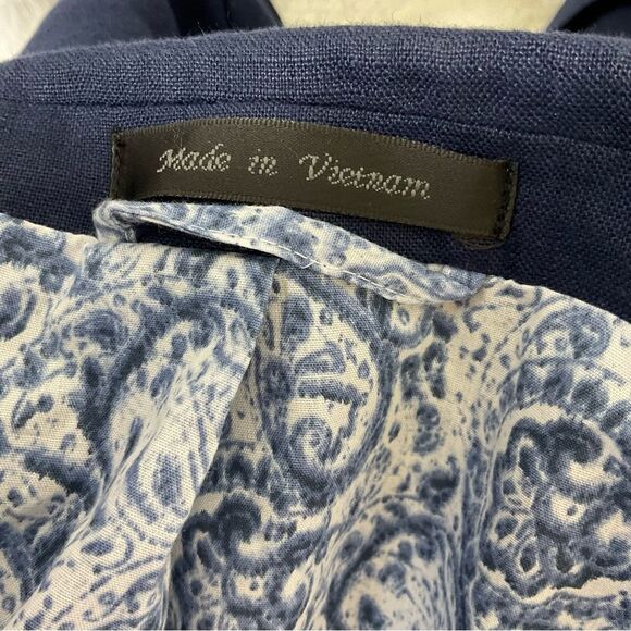 Lauren Ralph Lauren Mens Store Blue Linen Suit Sport Coat Blazer Jacket 48L - Picture 15 of 16